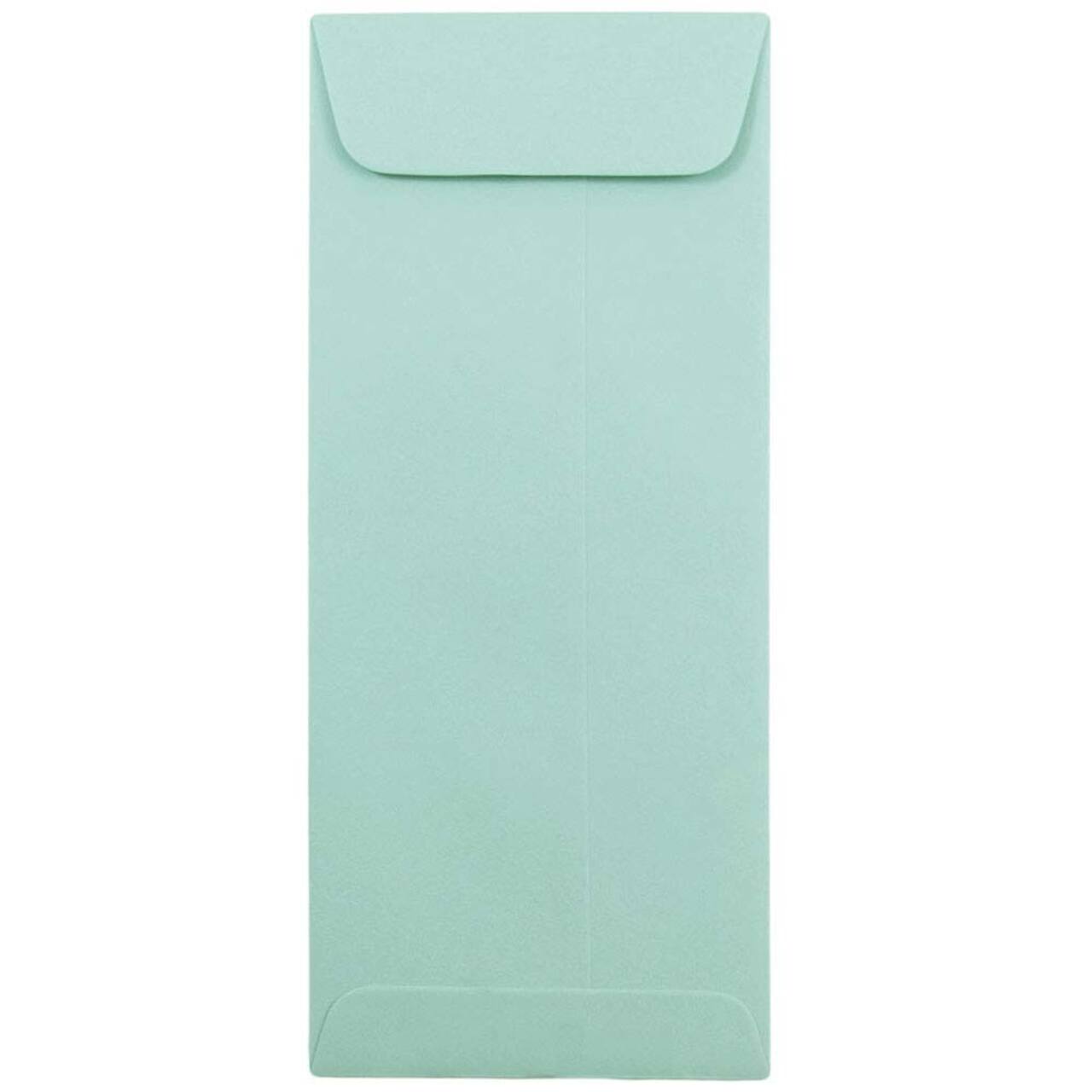 JAM Paper 4" x 10" Aqua Blue Policy Business Envelopes
